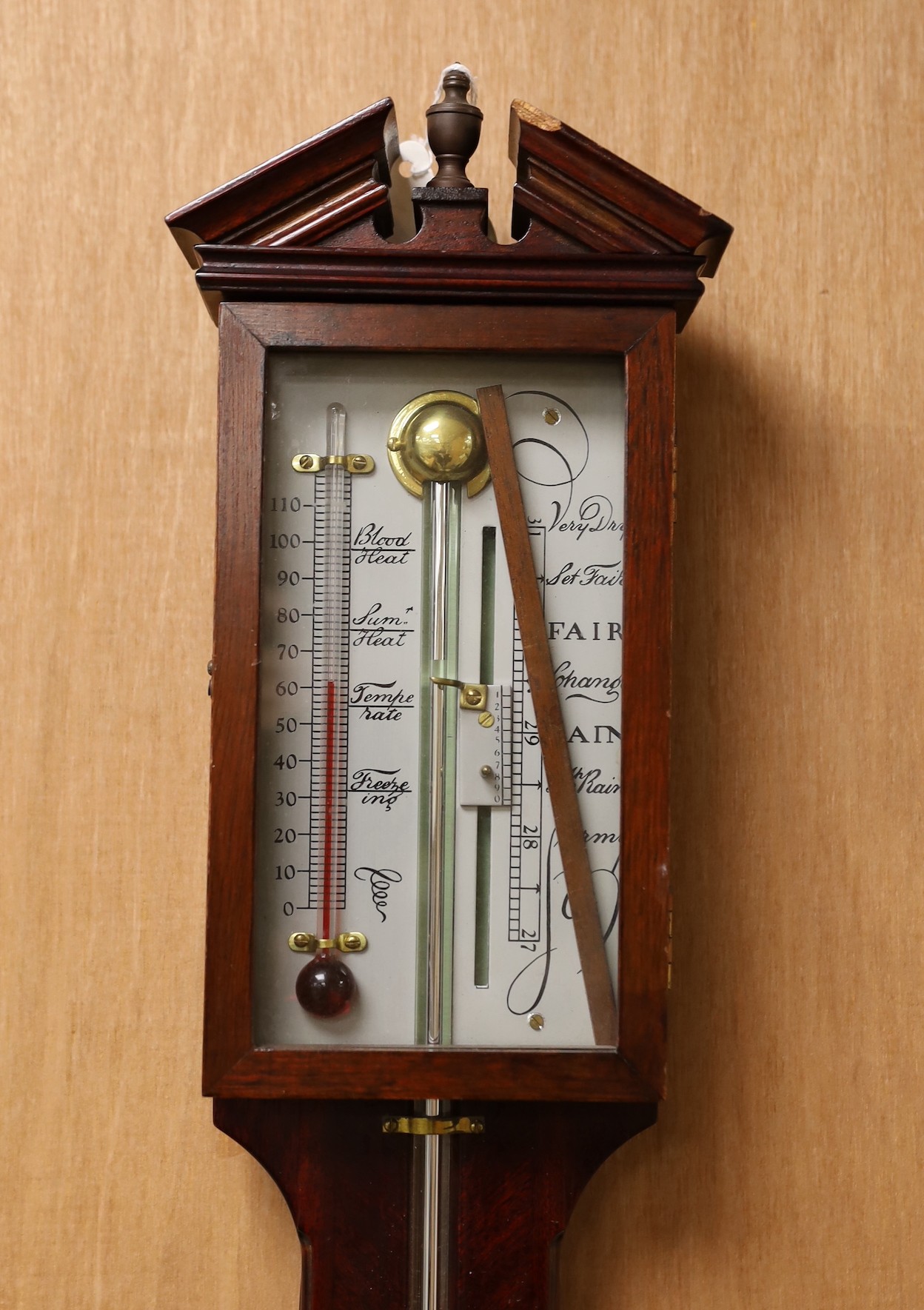 A modern stick barometer, 95cm long